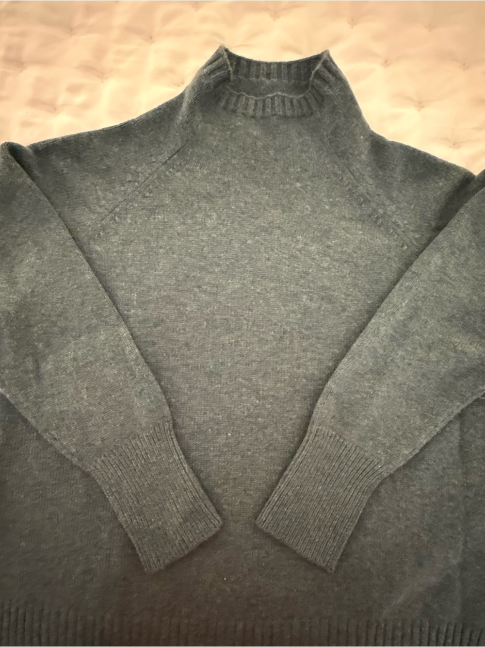 Ann Mashburn Heather green Cashmere Crew Neck Sweater
